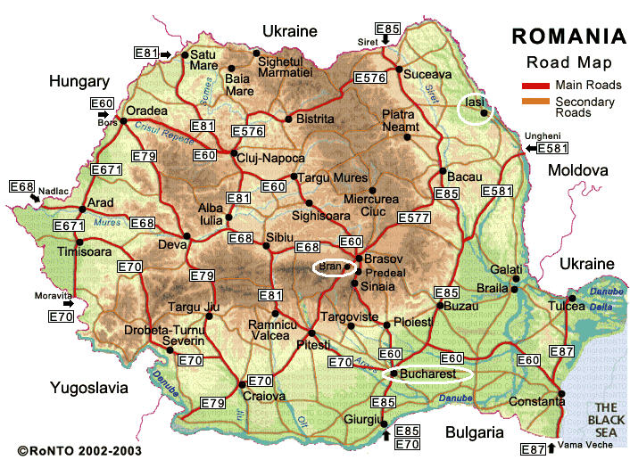 Map of Romania